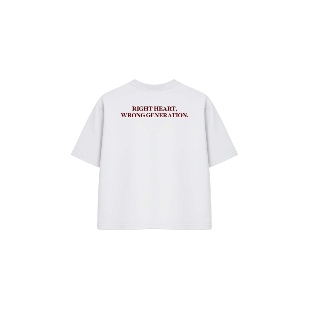 Right Heart- White/Maroon