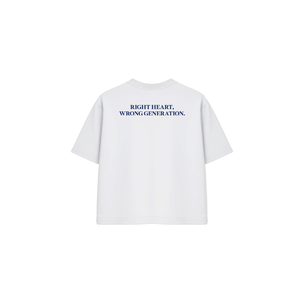Right Heart- White/Navy blue