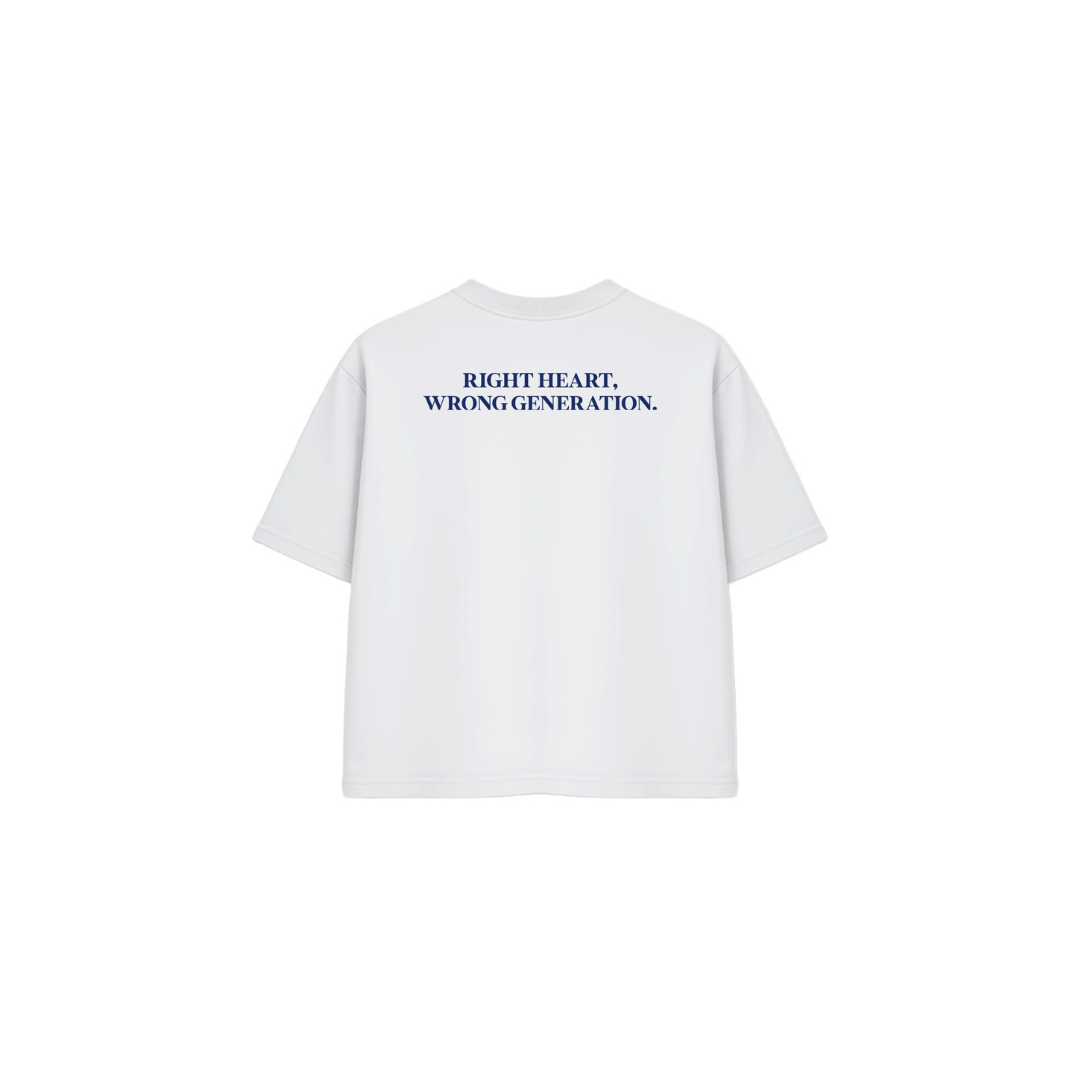 Right Heart- White/Navy blue